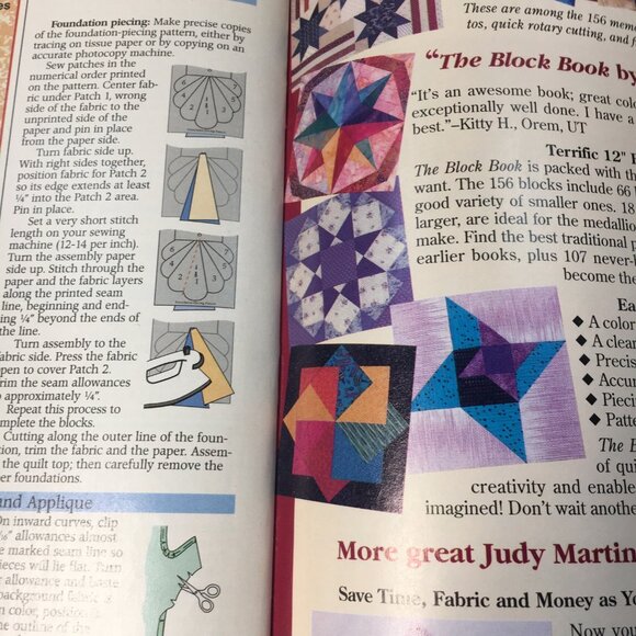 Quiltmaker Magazine Nov/Dec 1998 Tips & 5 New Patterns For Quilting Enthusiasts - Picture 8 of 8